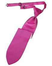 Cardi Pre-Tied Fuchsia Herringbone Necktie