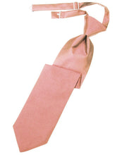 Cardi Pre-Tied Coral Luxury Satin Necktie