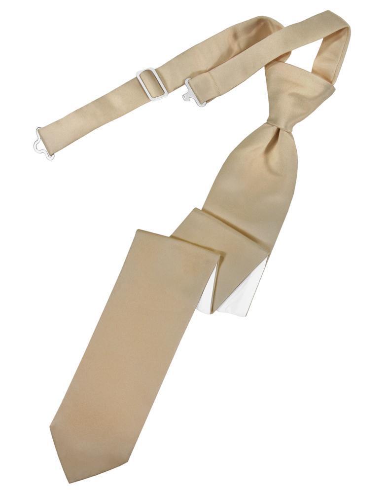 Golden Luxury Satin Skinny Necktie Golden Luxury Satin Skinny Necktie