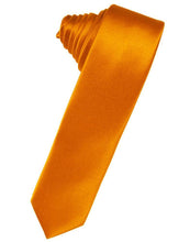 Cardi Self Tie Mandarin Luxury Satin Skinny Necktie