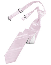 Cardi Pre-Tied Blush Striped Satin Skinny Necktie