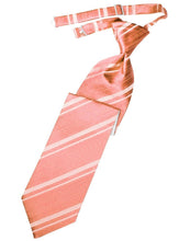 Cardi Pre-Tied Coral Reef Striped Satin Necktie