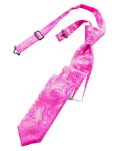 Cardi Pre-Tied Fuchsia Tapestry Skinny Necktie