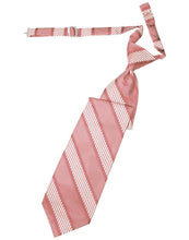 Cardi Pre-Tied Coral Venetian Stripe Necktie