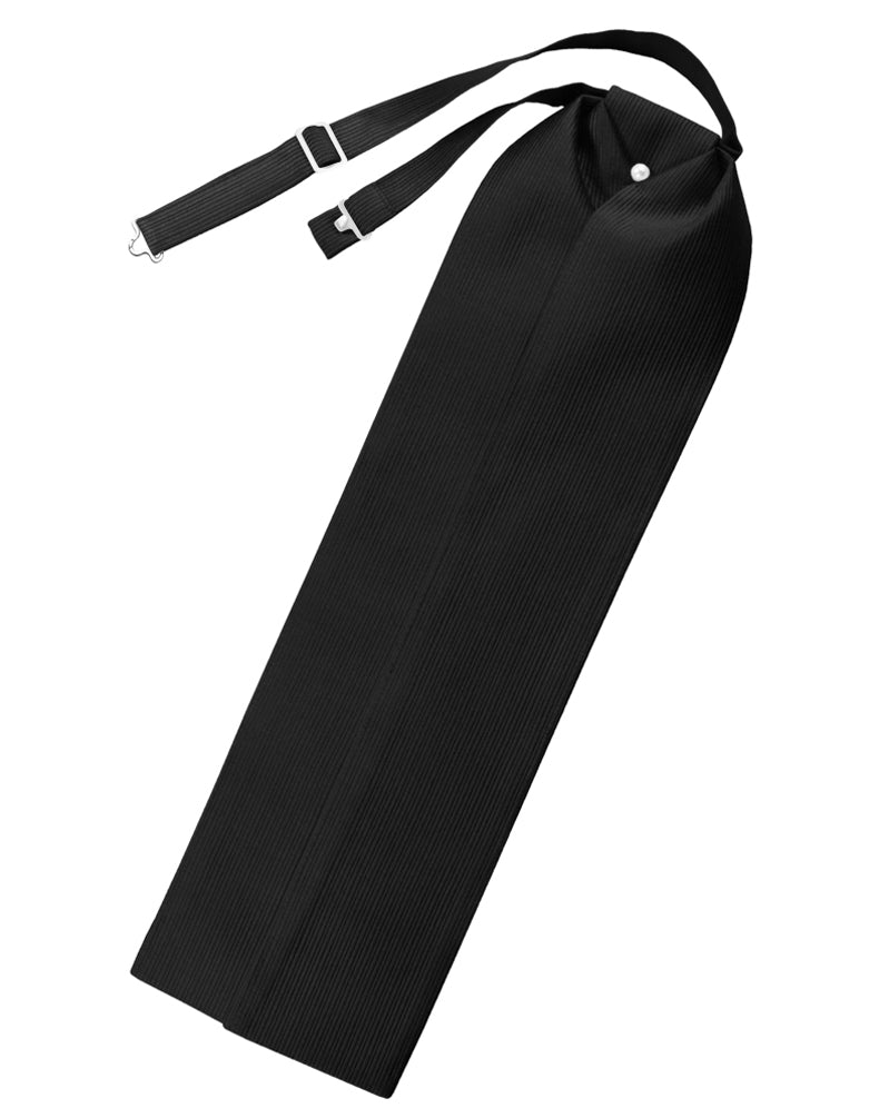 Black Faille Silk Ascot Black Faille Silk Ascot