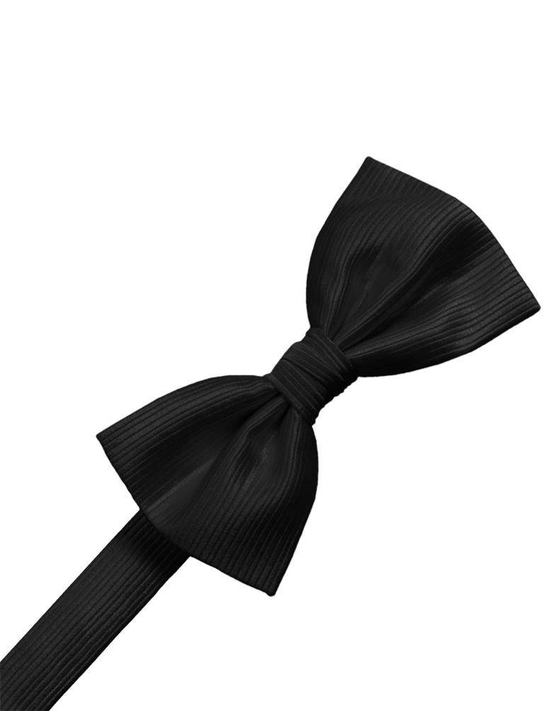 Cristoforo Cardi Black Faille Silk Bow Tie