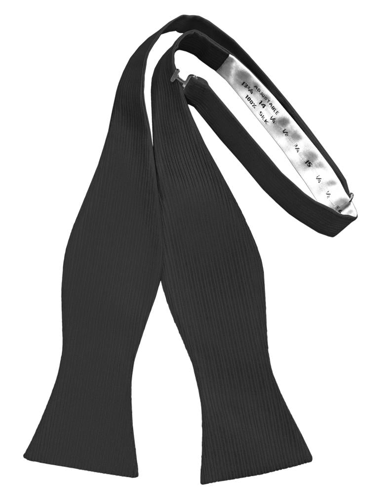 Cristoforo Cardi Black Faille Silk Self Tie Bow Tie