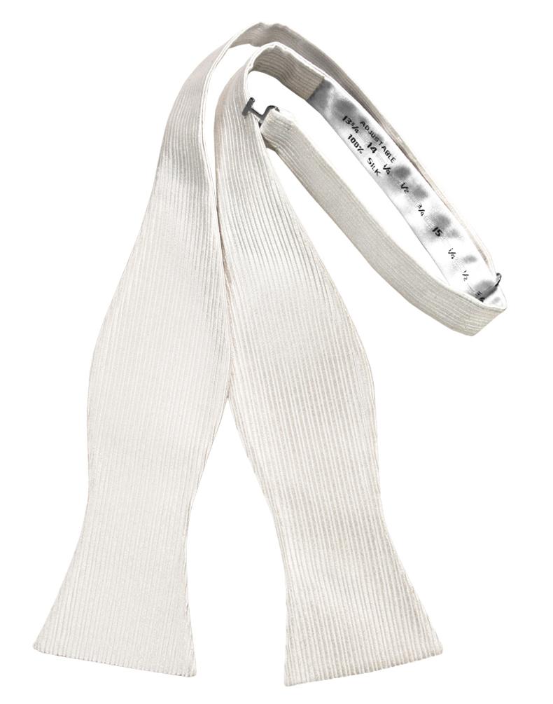 Cristoforo Cardi Ivory Faille Silk Self Tie Bow Tie