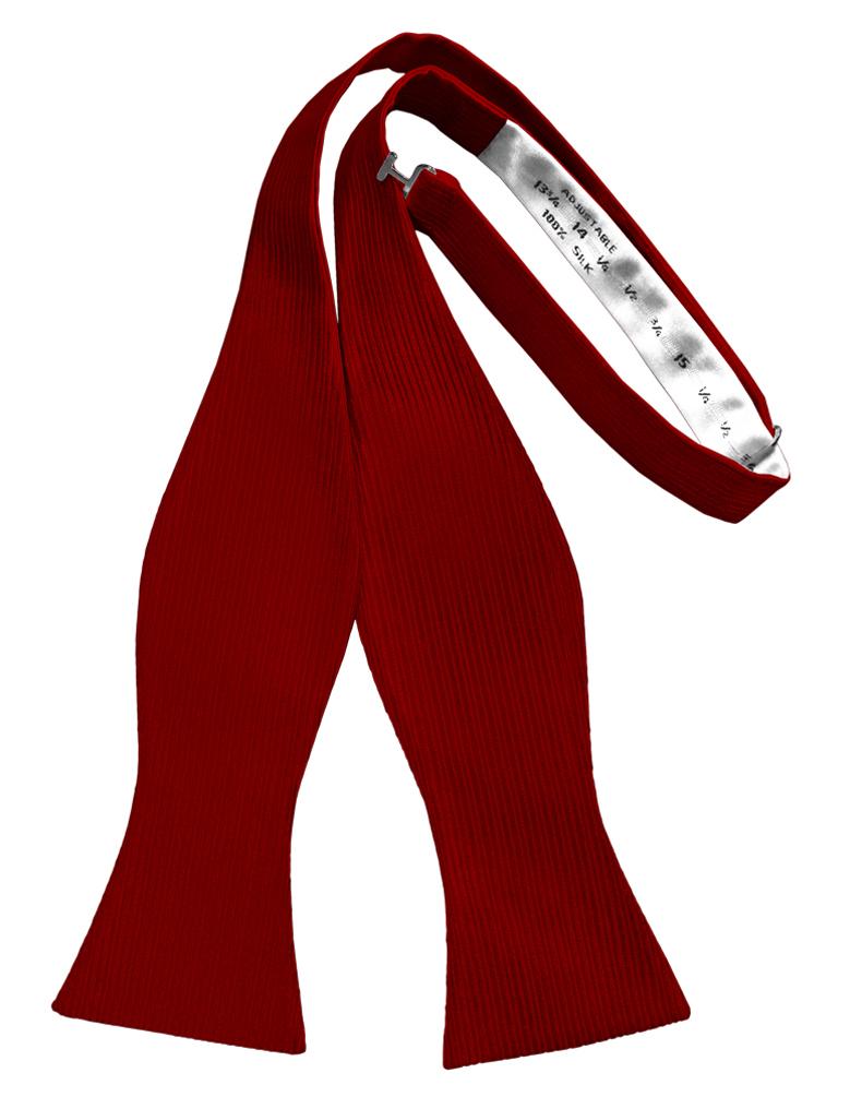 Cristoforo Cardi Red Faille Silk Self Tie Bow Tie