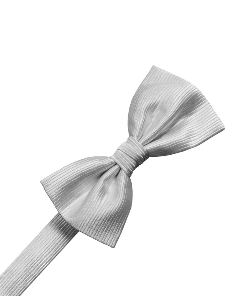 Cristoforo Cardi Silver Faille Silk Bow Tie