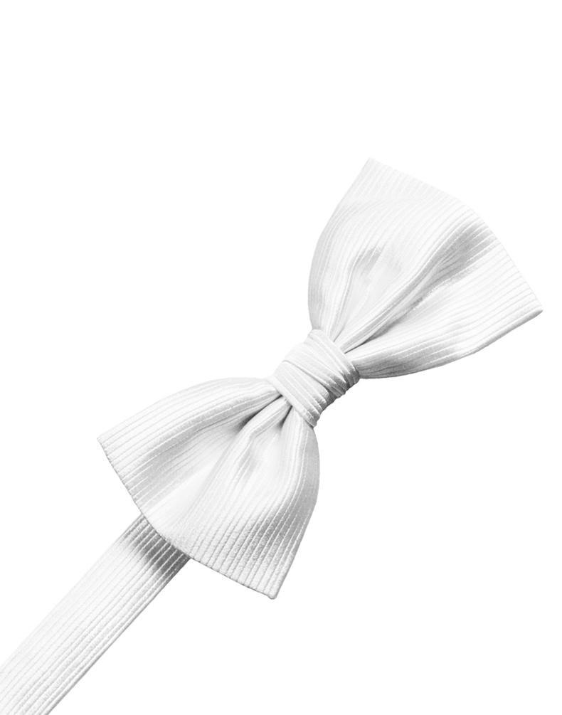 Cristoforo Cardi White Faille Silk Bow Tie