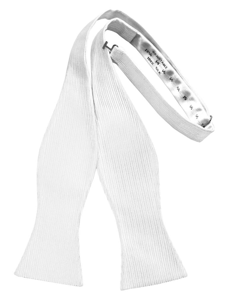 Cristoforo Cardi White Faille Silk Self Tie Bow Tie