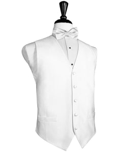 Cristoforo Cardi White Faille Silk Tuxedo Vest