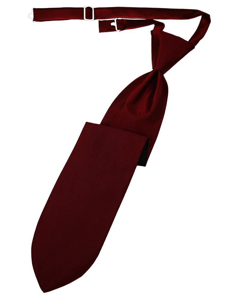 Cardi Claret Herringbone Kids Necktie