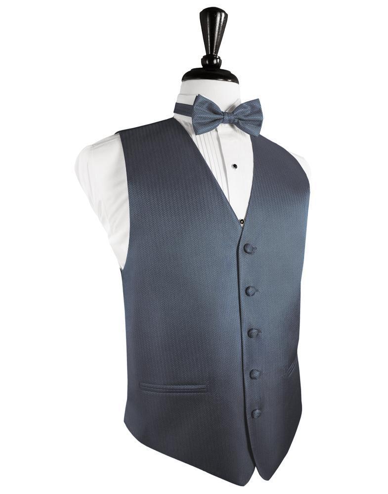 Desert Blue Herringbone Tuxedo Vest Desert Blue Herringbone Tuxedo Vest