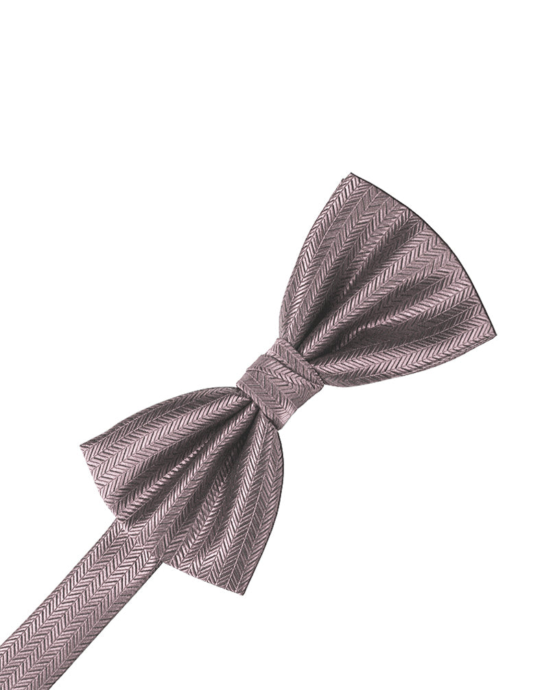 Cardi Frosty Pink Herringbone Bow Tie