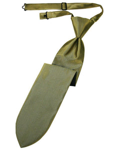 Cardi Pre-Tied Gold Herringbone Necktie