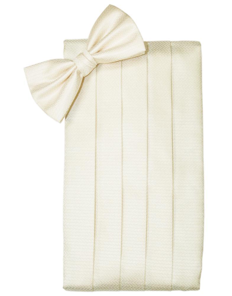 Cardi Ivory Herringbone Cummerbund