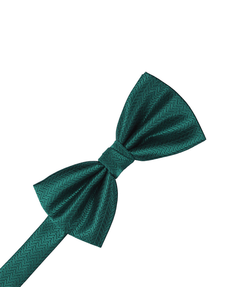 Cardi Jade Herringbone Bow Tie