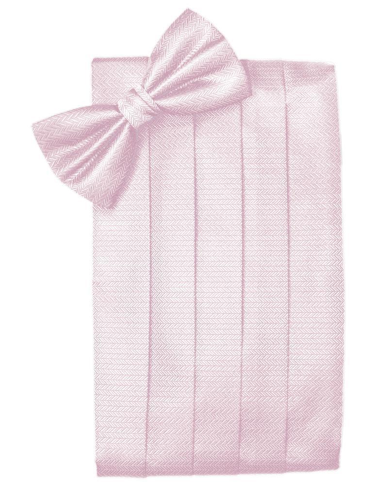 Cardi Pink Herringbone Cummerbund