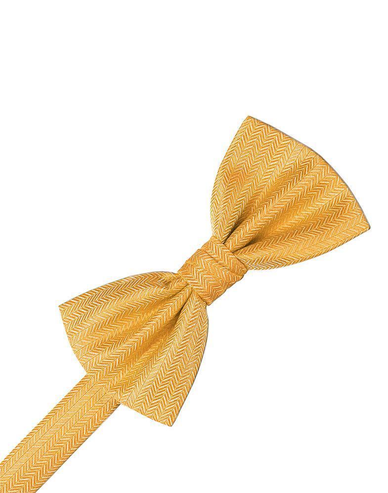 Cardi Mandarin Herringbone Kids Bow Tie