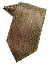 Cardi Self Tie Mocha Herringbone Necktie