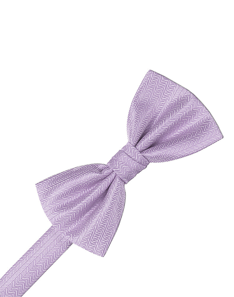 Cardi Lavender Herringbone Bow Tie