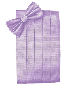 Cardi Lavender Herringbone Kids Cummerbund