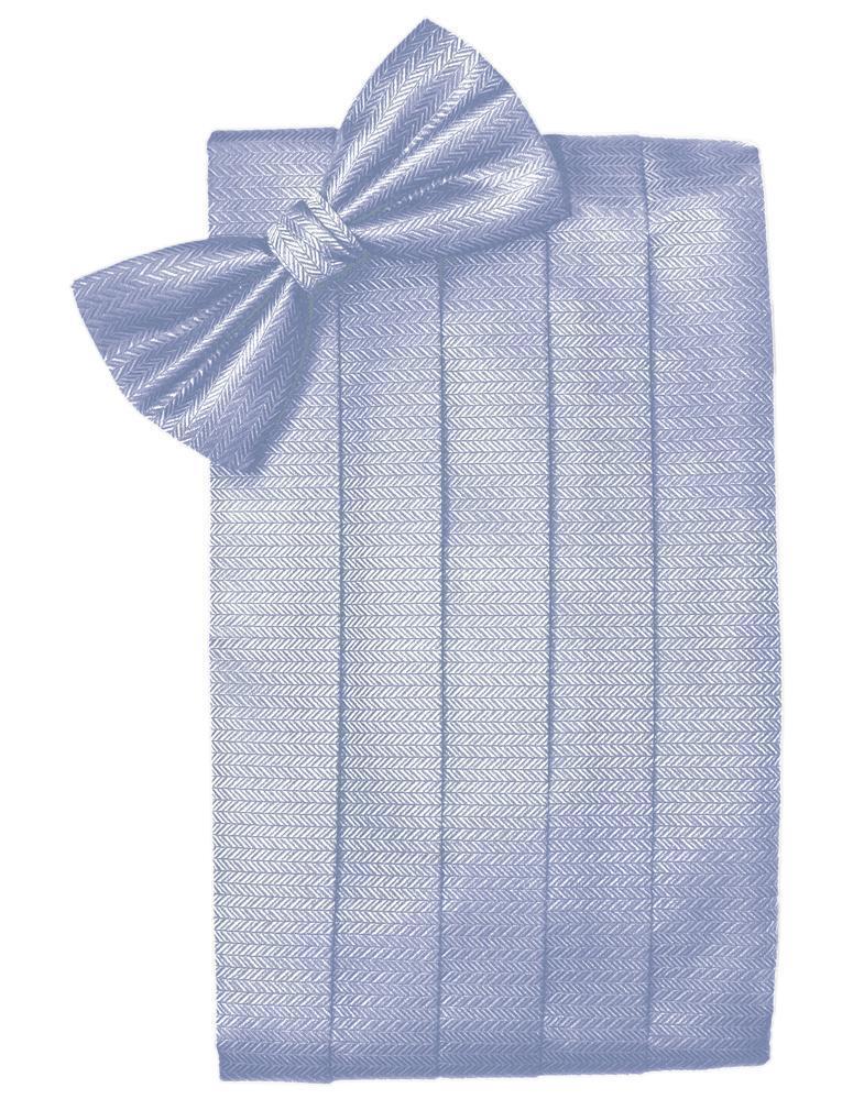 Cardi Periwinkle Herringbone Kids Cummerbund