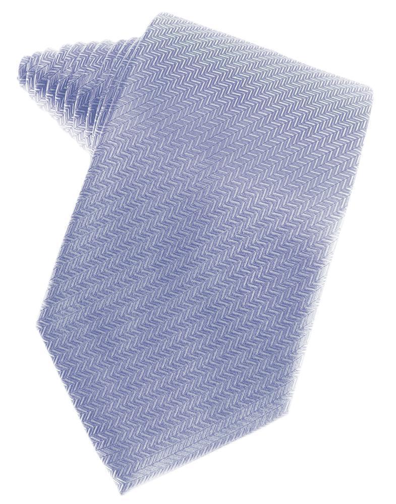 Cardi Self Tie Periwinkle Herringbone Necktie