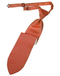 Cardi Persimmon Herringbone Kids Necktie