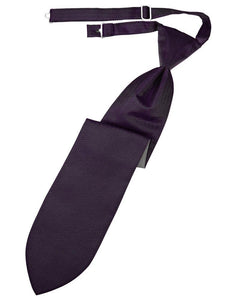 Cardi Pre-Tied Plum Herringbone Necktie