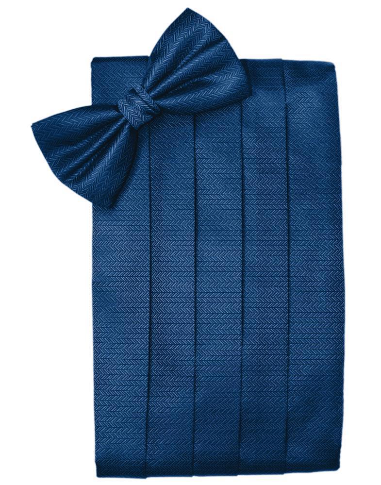 Cardi Sapphire Herringbone Cummerbund