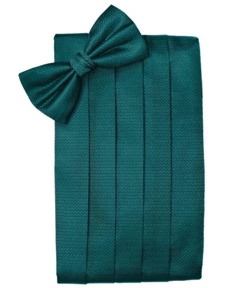 Cardi Teal Herringbone Cummerbund