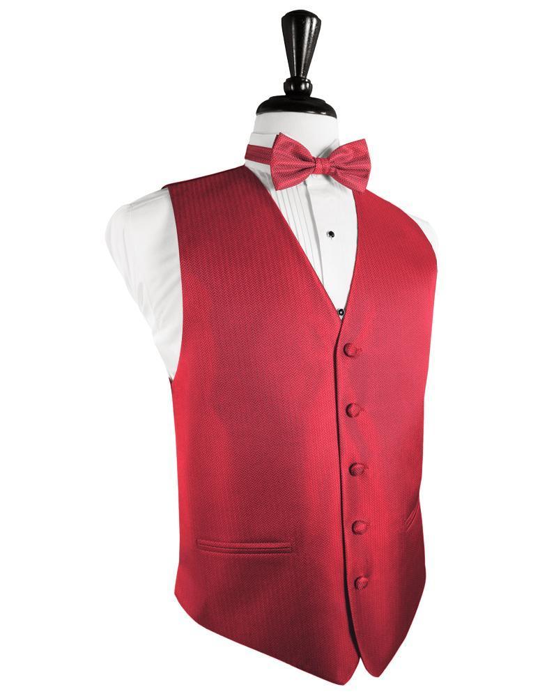 Cardi Watermelon Herringbone Tuxedo Vest