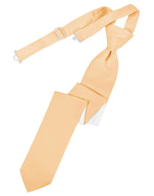 Cardi Pre-Tied Apricot Luxury Satin Skinny Necktie