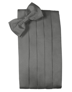 Cardi Charcoal Luxury Kids Satin Cummerbund