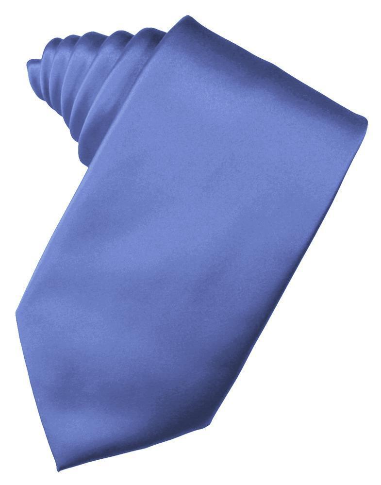 Cardi Self Tie Cornflower Luxury Satin Necktie