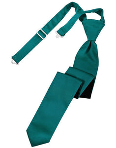 Cardi Pre-Tied Jade Luxury Satin Skinny Necktie