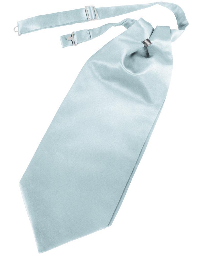 Cardi Light Blue Solid Satin Kids Cravat