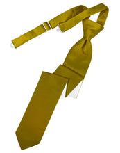 Cardi Pre-Tied Gold Luxury Satin Skinny Necktie