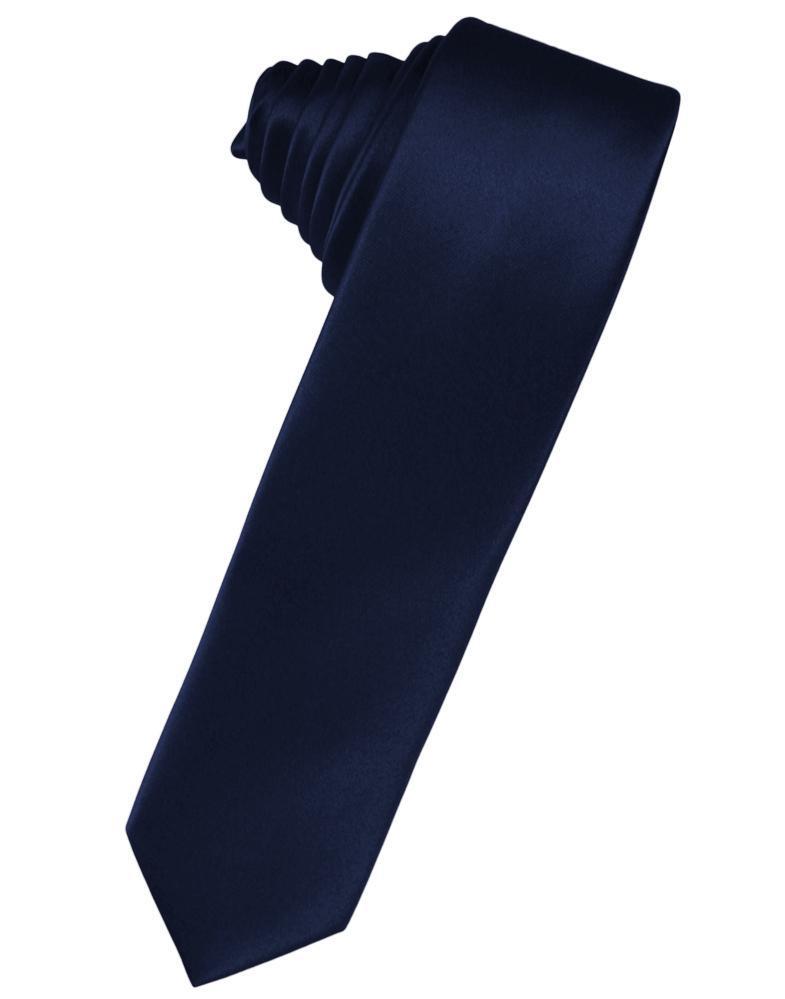 Cardi Self Tie Peacock Luxury Satin Skinny Necktie