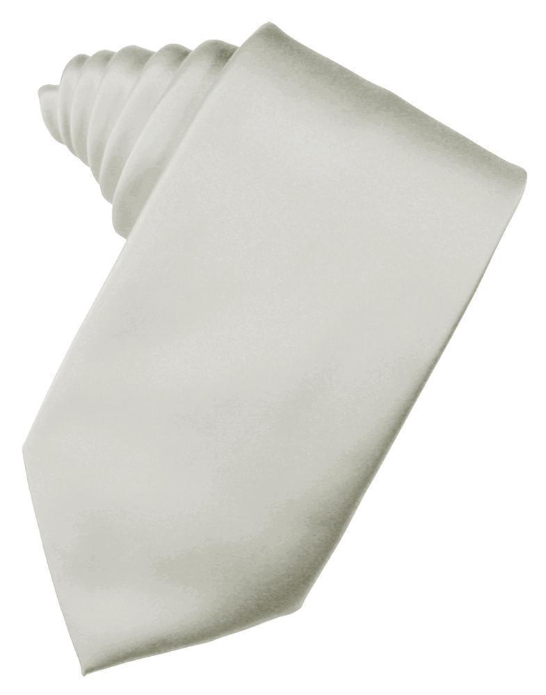 Cardi Self Tie Platinum Luxury Satin Necktie