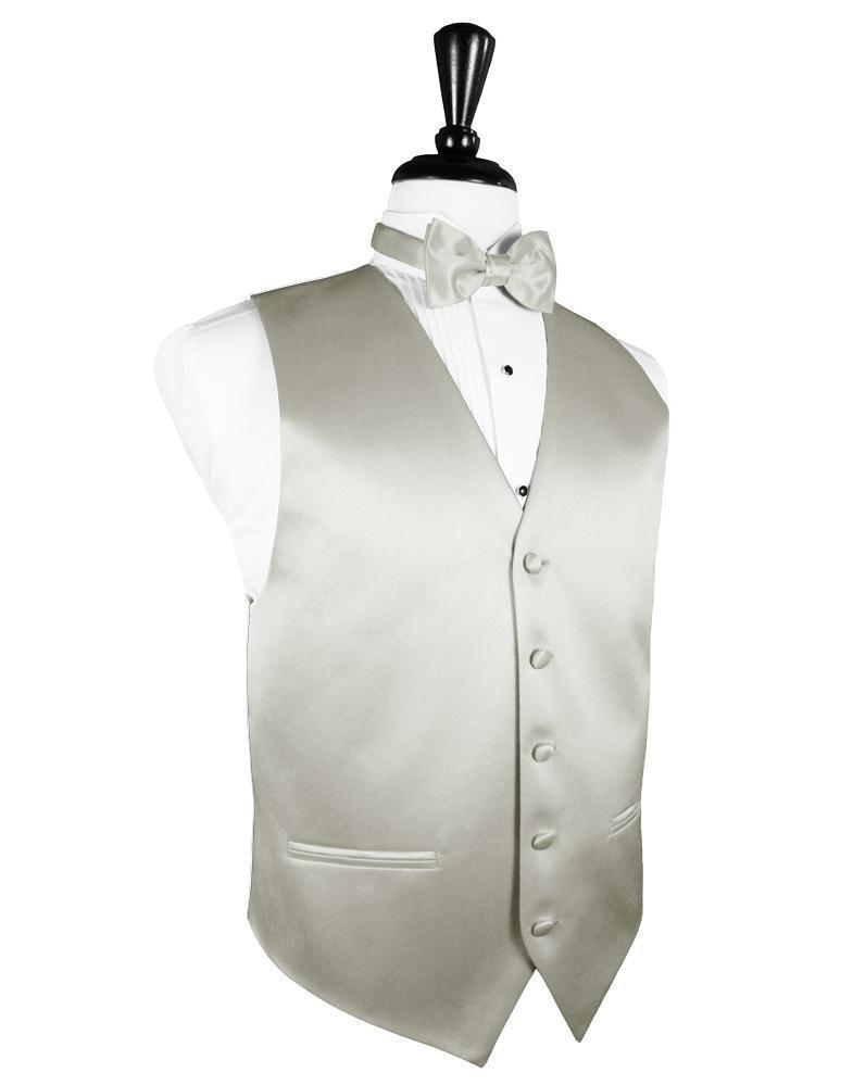Cardi Platinum Luxury Satin Tuxedo Vest
