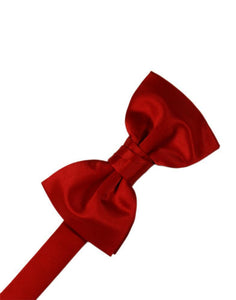 Cardi Pre-Tied Scarlet Luxury Satin Bow Tie