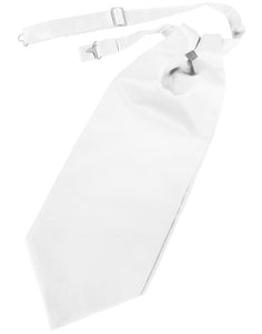 Cardi White Solid Satin Kids Cravat