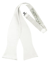 Cardi Self Tie White Luxury Satin Bow Tie