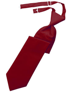 Cardi Claret Solid Twill Kids Necktie