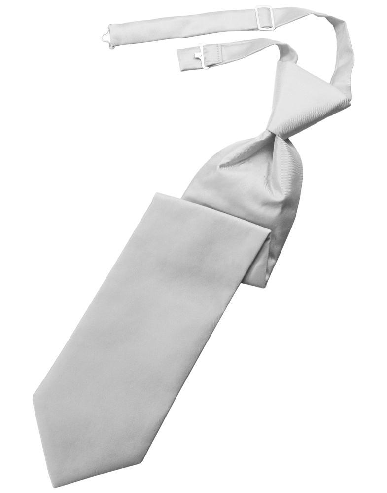 Cardi Silver Solid Twill Windsor Tie