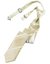 Cardi Pre-Tied Bamboo Striped Satin Skinny Necktie